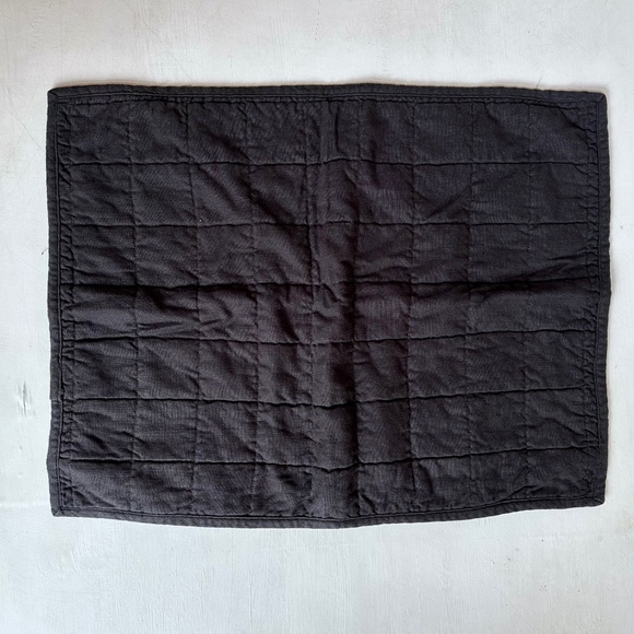 Casaluna Faded Black Heavyweight Linen Blend Quilt Pillow Sham Standard - Picture 2 of 4